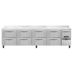 image of Continental Refrigerator RA118NBS-D 118" Worktop Refrigerator w/ 8 Drawers & 1 Half Door