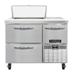 image of Continental Refrigerator RA43N6-D 43" Sandwich / Salad Prep Table w/ 2 Drawers & 1 Door, 6 Pans