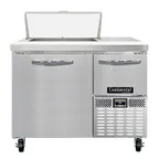 image of Continental Refrigerator RA43N6 43" 2-Door Sandwich and Salad Prep Table, 6 Pans, 300 Series Stainless Steel