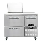 image of Continental Refrigerator RA43N9M-D 43" Mega Top Sandwich Prep Table w/ 2 Drawers & 1 Door, 9 pans