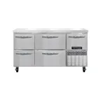 image of Continental Refrigerator RA60N-D 60" WorkTop Refrigerator w/ 2 Drawers & 1 Half Doors