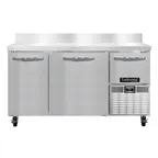 image of Continental Refrigerator RA60NBS 60" WorkTop Refrigerator w/ 2 Full & 1 Half Doors