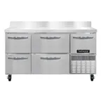 image of Continental Refrigerator RA60SNBS-D 60"  Worktop Refrigerator w/ 4 Drawers & 1 Half Door