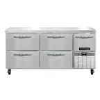 image of Continental Refrigerator RA68N-D 68" Worktop Refrigerator w/ 4 Drawers & 1 Half Door
