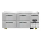 image of Continental Refrigerator RA68N-U-D 68"  Undercounter Refrigerator w/ 4 Drawers & 1 Half Door