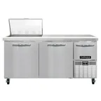 image of Continental Refrigerator RA68N12M 68" Mega Top Sandwich Prep Table w/ 3 Doors, 12 pans