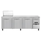 image of Continental Refrigerator RA93N12M 93" Mega Top Sandwich Prep Table w/ 4 Doors, 12 pans