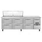 image of Continental Refrigerator RA93N24M-D 93" Mega Top Sandwich Prep Table w/ 6 Drawers & 1 Door, 24 pans