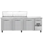 image of Continental Refrigerator RA93N27M 93" Mega Top Sandwich Prep Table w/ 4 Doors, 27 pans