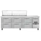 image of Continental Refrigerator RA93N30M-D 93" Mega Top Sandwich Prep Table w/ 6 Drawers & 1 Door, 30 pans