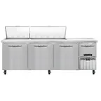 image of Continental Refrigerator RA93N30M 93" Mega Top Sandwich Prep Table w/ 4 Doors, 30 pans