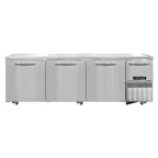image of Continental RA93SN-U 93" 4-Door Undercounter Refrigerator, Steel, Front Breathing, 25.6 cu ft