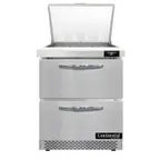 image of Continental Refrigerator SW27N12M-FB-D 27" Mega Top Sandwich Prep Table w/ 2 Drawers, Front Breather, 12 pans
