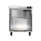 image of Continental Refrigerator SW27NGD 27" 1-Section WorkTop Refrigerator w/ 1 Glass Door, 7.4 cu. ft.