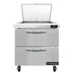 image of Continental Refrigerator SW32N12M-D 32" Mega Top Sandwich Prep Table w/ 2 Drawers, 12 pans