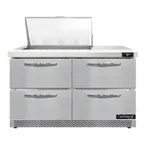 image of Continental Refrigerator SW48N12M-FB-D 48" Mega Top Sandwich Prep Table w/ 4 Drawers, 12 pans