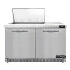 image of Continental Refrigerator SW48N12M-FB 48" Mega Top Sandwich Prep Table w/ 2 Doors, 12 pans
