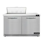 image of Continental Refrigerator SW48N8-FB 48" 2-Door Sandwich and Salad Prep Table, 8 Pans, Stainless Steel Exterior