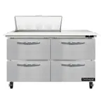 image of Continental Refrigerator SW48N8C-D 48" Sandwich / Salad Prep Table w/ 4 Drawers, 8 Pans