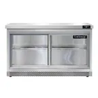 image of Continental Refrigerator SW48NSGD-FB 48" Worktop Refrigerator w/ 2 Sliding Glass Doors, 13.4 cu. ft.