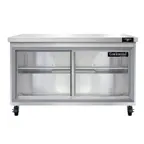 image of Continental Refrigerator SW48NSGD 48" Worktop Refrigerator w/ 2 Sliding Glass Doors, 13.4 cu. ft.