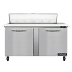 image of Continental Refrigerator SW60N12C 60" Sandwich / Salad Prep Table w/ 2 Doors, 12 Pans