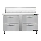 image of Continental Refrigerator SW60N16-D 60" Sandwich / Salad Prep Table w/ 4 Drawers, 16 Pans