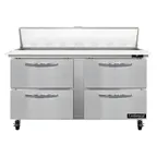 image of Continental Refrigerator SW60N16C-D 60" Sandwich / Salad Prep Table w/ 4 Drawers, 16 Pans