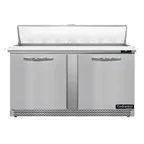image of Continental Refrigerator SW60N16C-FB 60" Sandwich / Salad Prep Table w/ 2 Doors, 16 Pans