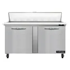 image of Continental Refrigerator SW60N16C 60" Sandwich / Salad Prep Table w/ 2 Doors, 16 Pans