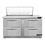 image of Continental Refrigerator SW60N18M-FB-D 60" Mega Top Sandwich Prep Table w/ 4 Drawers, 18 pans