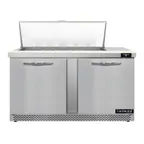 image of Continental Refrigerator SW60N18M-FB 60" Mega Top Sandwich Prep Table w/ 2 Doors, 18 pans