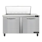 image of Continental Refrigerator SW60N18M 60" Mega Top Sandwich Prep Table w/ 2 Doors, 18 pans