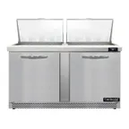 image of Continental Refrigerator SW60N24M-FB 60" Mega Top Sandwich Prep Table w/ 2 Doors, 24 pans