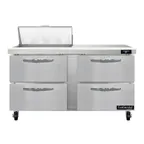 image of Continental Refrigerator SW60N8-D 60" Sandwich / Salad Prep Table w/ 4 Drawers, 8 Pans