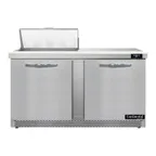 image of Continental Refrigerator SW60N8-FB 60" Sandwich / Salad Prep Table w/ 2 Doors, 8 Pans