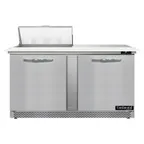 image of Continental Refrigerator SW60N8C-FB 60" Sandwich / Salad Prep Table w/ 2 Doors, 8 Pans