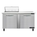 image of Continental Refrigerator SW60N8C 60" Sandwich / Salad Prep Table w/ 2 Doors, 8 Pans