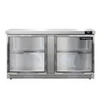 image of Continental Refrigerator SW60NGD-FB 60" Worktop Refrigerator w/ 2 Glass Doors, 17 cu. ft.