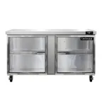 image of Continental Refrigerator SW60NGD 60" 2-Section Worktop Refrigerator w/ 2 Glass Doors, 17 cu. ft.