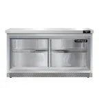 image of Continental Refrigerator SW60NSGD-FB 60" Worktop Refrigerator w/ 2 Sliding Glass Doors, 17 cu. ft.