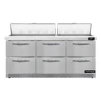 image of Continental Refrigerator SW72N18-FB-D 72" Sandwich / Salad Prep Table w/ 6 Drawers, 18 Pans