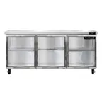 image of Continental Refrigerator SW72NGD 72" WorkTop Refrigerator w/ 3 Glass Doors, 20.6 cu. ft.