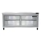 image of Continental Refrigerator SW72NSGD 72" WorkTop Refrigerator w/ 3 Sliding Glass Doors, 20.6 cu. ft.