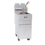 image of Copper Beech Range CBF-2525 Split Pot Floor Model Gas Fryer w/ (2) 25-lb Frypots, 2 Twin Baskets