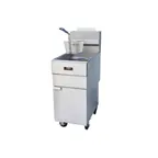 image of Copper Beech Range CBF-40 15" Full Pot Floor Model Gas Fryer w/ 40-lb Capacity, 2 Twin Baskets