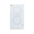 image of Summit CR2B15T2W 12" Electric Radiant Cooktop w/ (2) Burners, White Ceramic Glass, Digital Controls, 2.4 kW, 115v