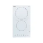 image of Summit CR2B23T4W 12" Electric Radiant Cooktop w/ (2) Burners, White Ceramic Glass, Digital Controls, 3.0 kW, 230v