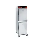 image of Cres Cor 1000HHSS2DX 2-Compartment Heated Holding Cabinet, Stainless Steel, Dutch Doors, 16×12"×20" Pan Capacity