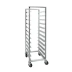 image of Cres Cor 2071812 12 Pan End Load Full Height Mobile Aluminum Sheet Pan Rack w/ 5 1/8" Bottom Load Slides